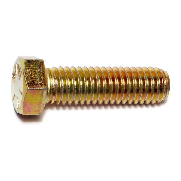Midwest Fastener Grade 8, 7/16"-14 Hex Head Cap Screw, Zinc Yellow Steel, 1-1/2 in L, 25 PK 00711 - main